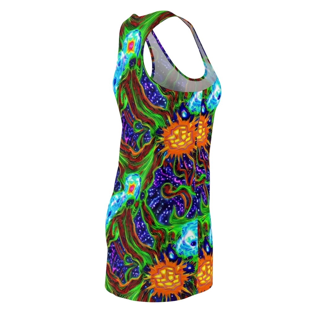 Fluorescent Eden on Racerback Dress — Back Side