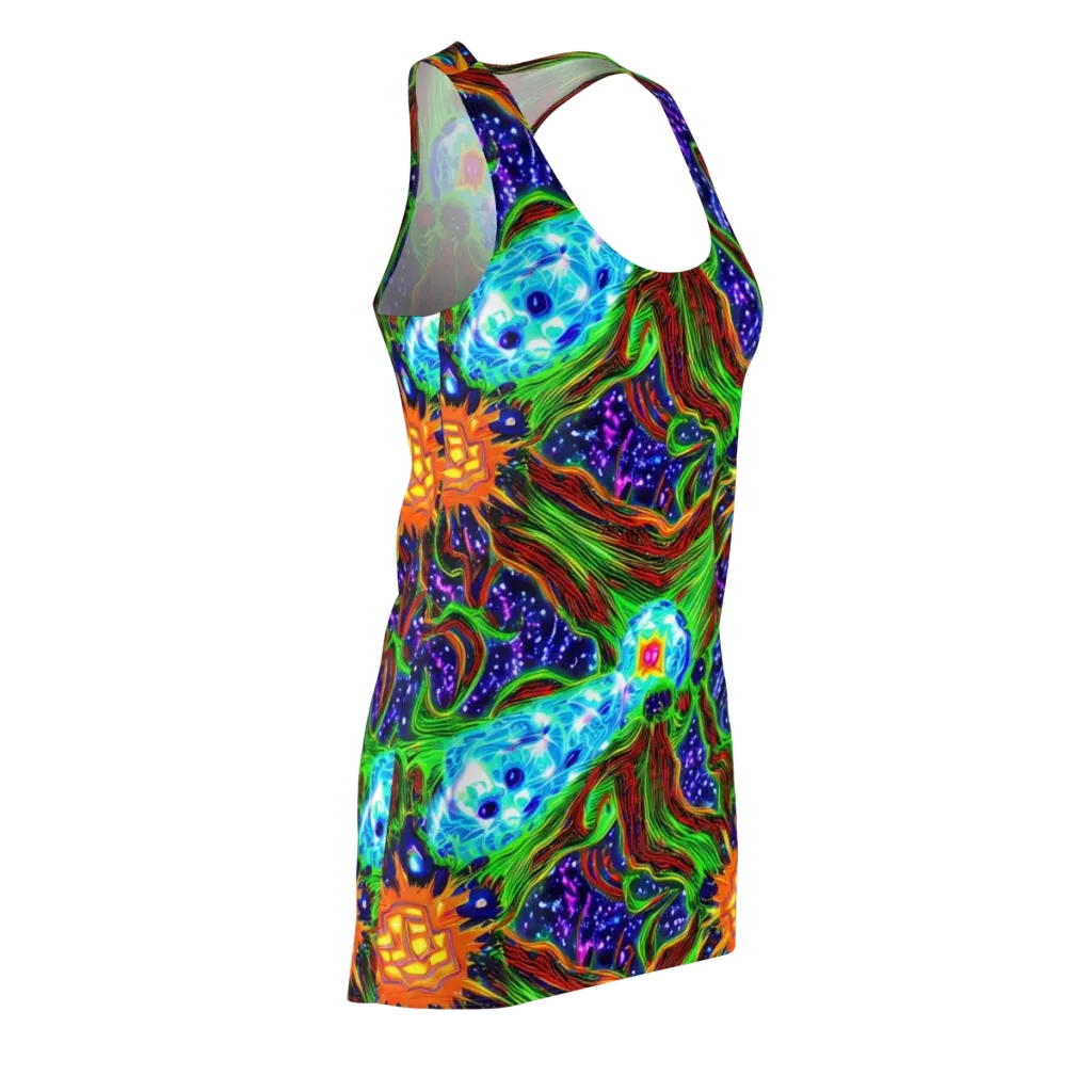 Fluorescent Eden on Racerback Dress — Front Side