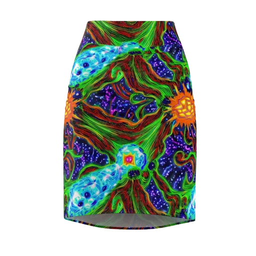 Fluorescent Eden on a Pencil Skirt