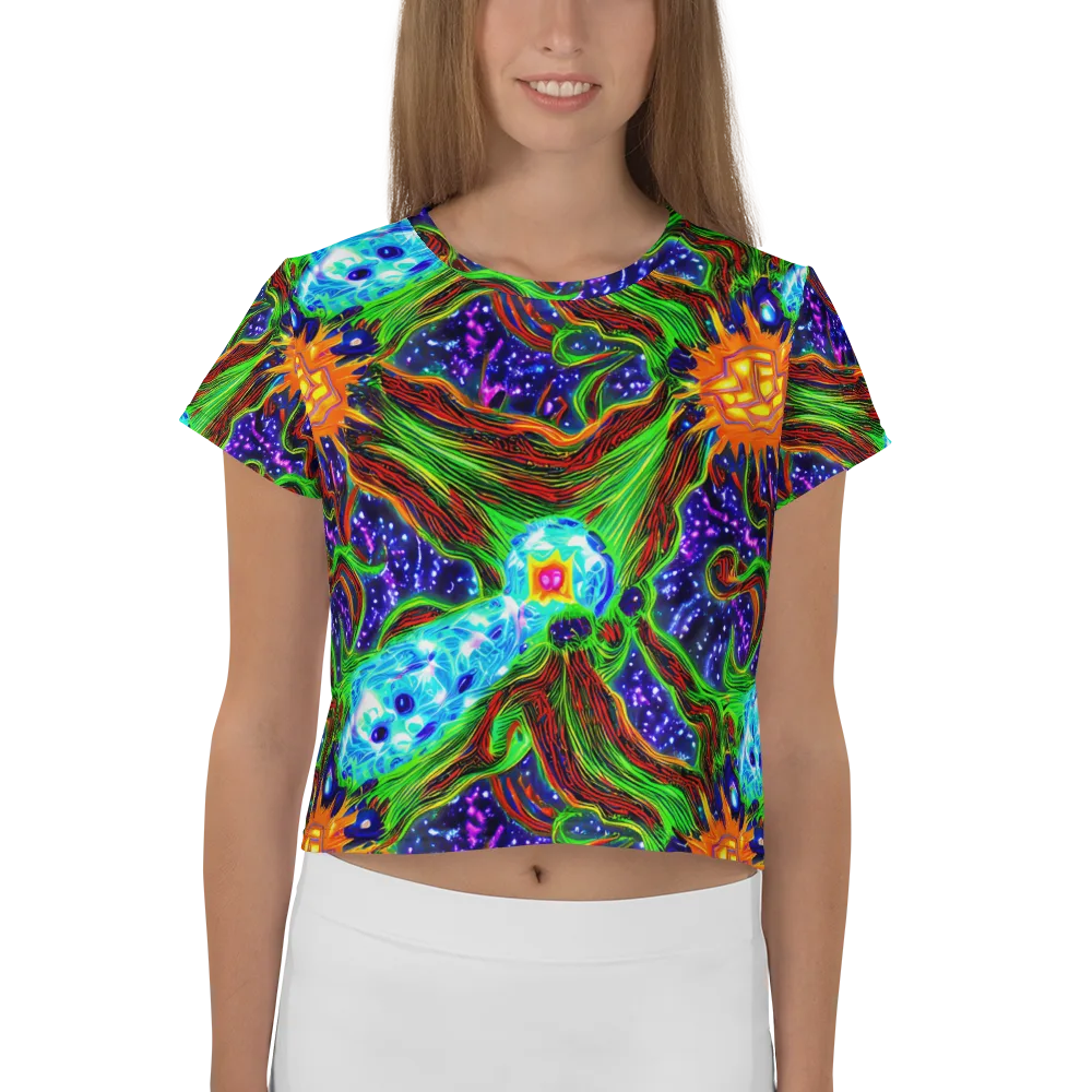 Fluorescent Eden on Crop Tee — Front