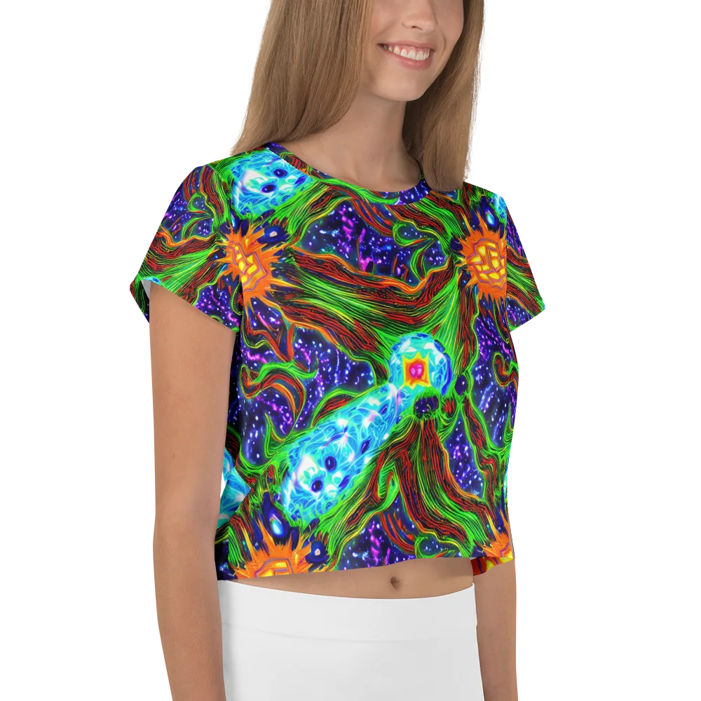 Fluorescent Eden on Crop Tee — Right