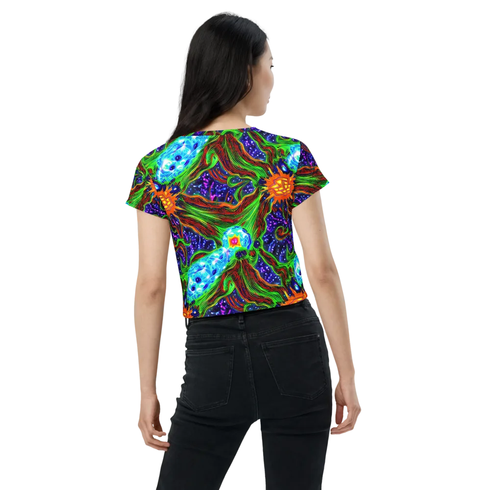 Fluorescent Eden on Crop Tee — Back