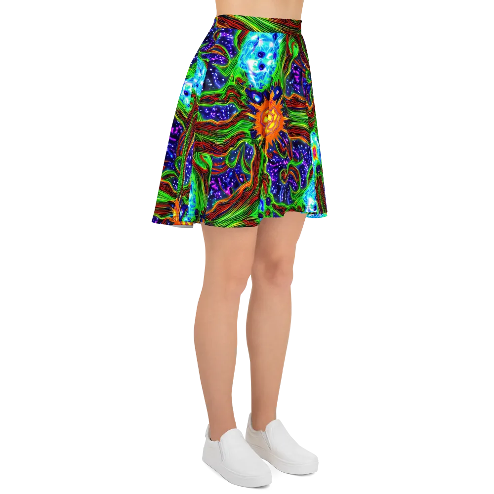 Fluorescent Eden on Skater Skirt — Right