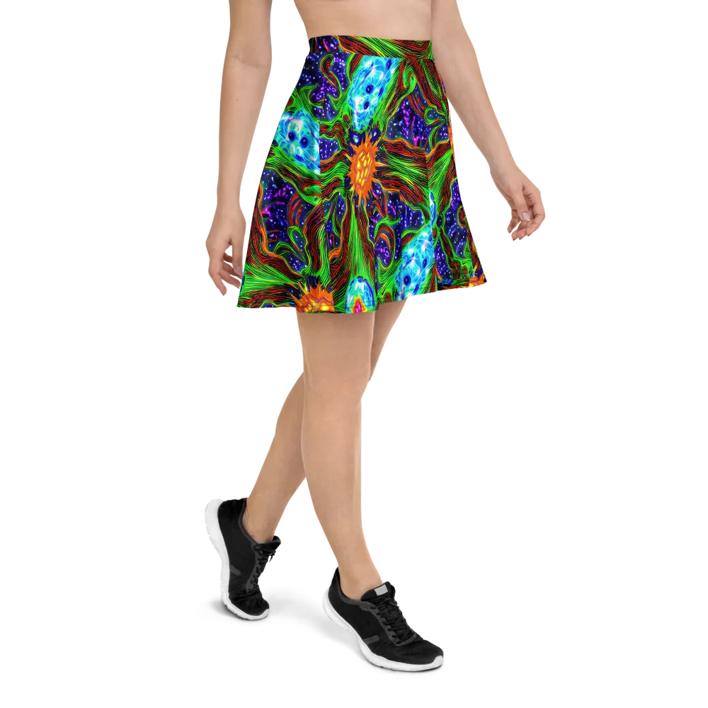 Fluorescent Eden on Skater Skirt — Right