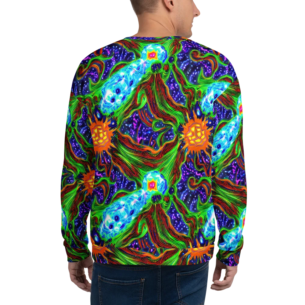 Fluorescent Eden on Sweatshirt — Back