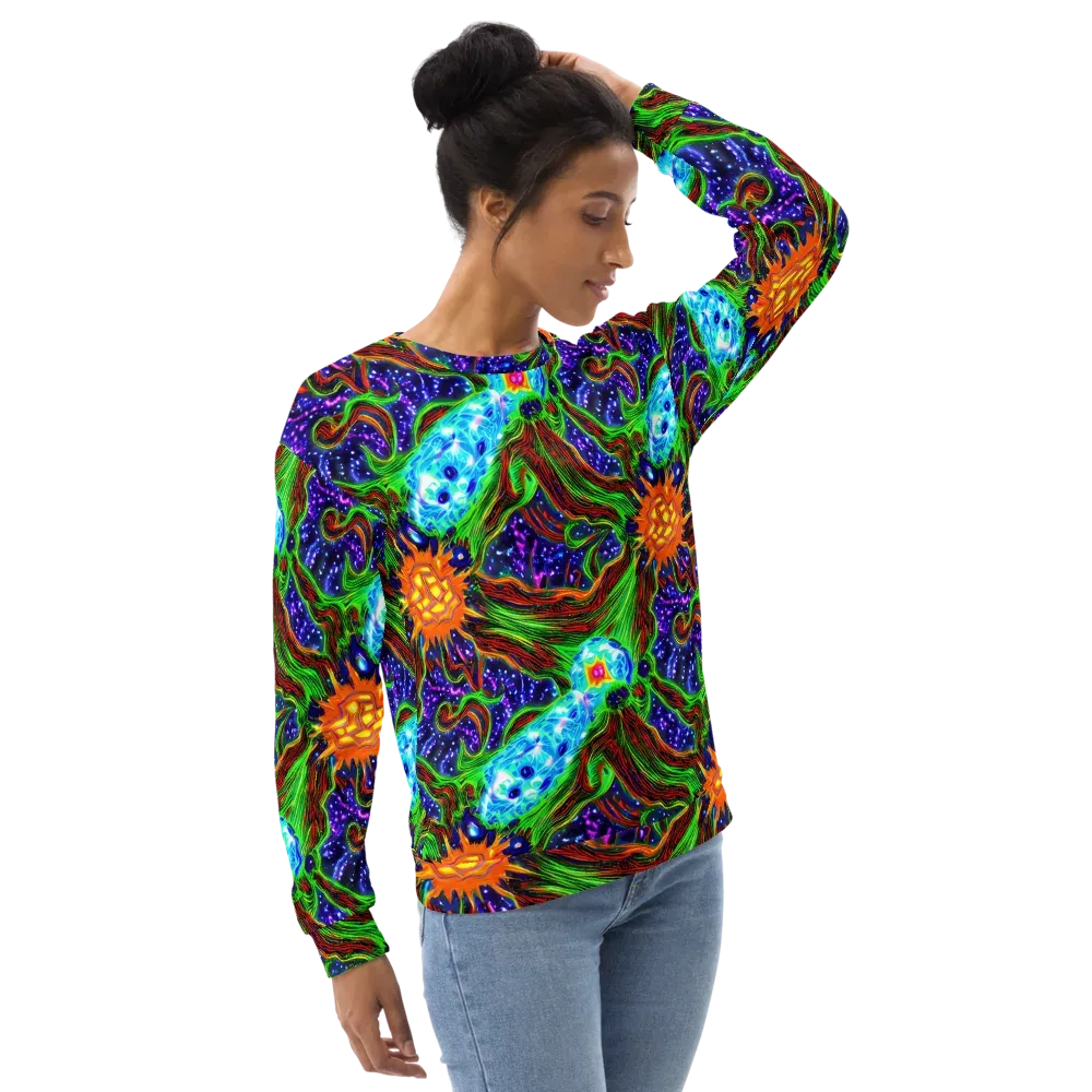 Fluorescent Eden on Sweatshirt — Right Front
