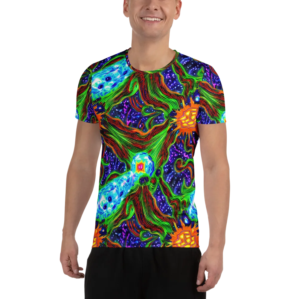 Fluorescent Eden on Men's Athletic T-Shirt — Front