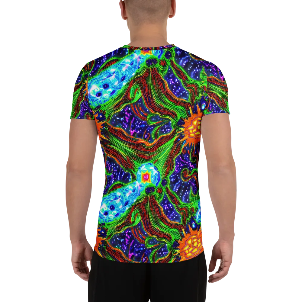Fluorescent Eden on Men's Athletic T-Shirt — Back