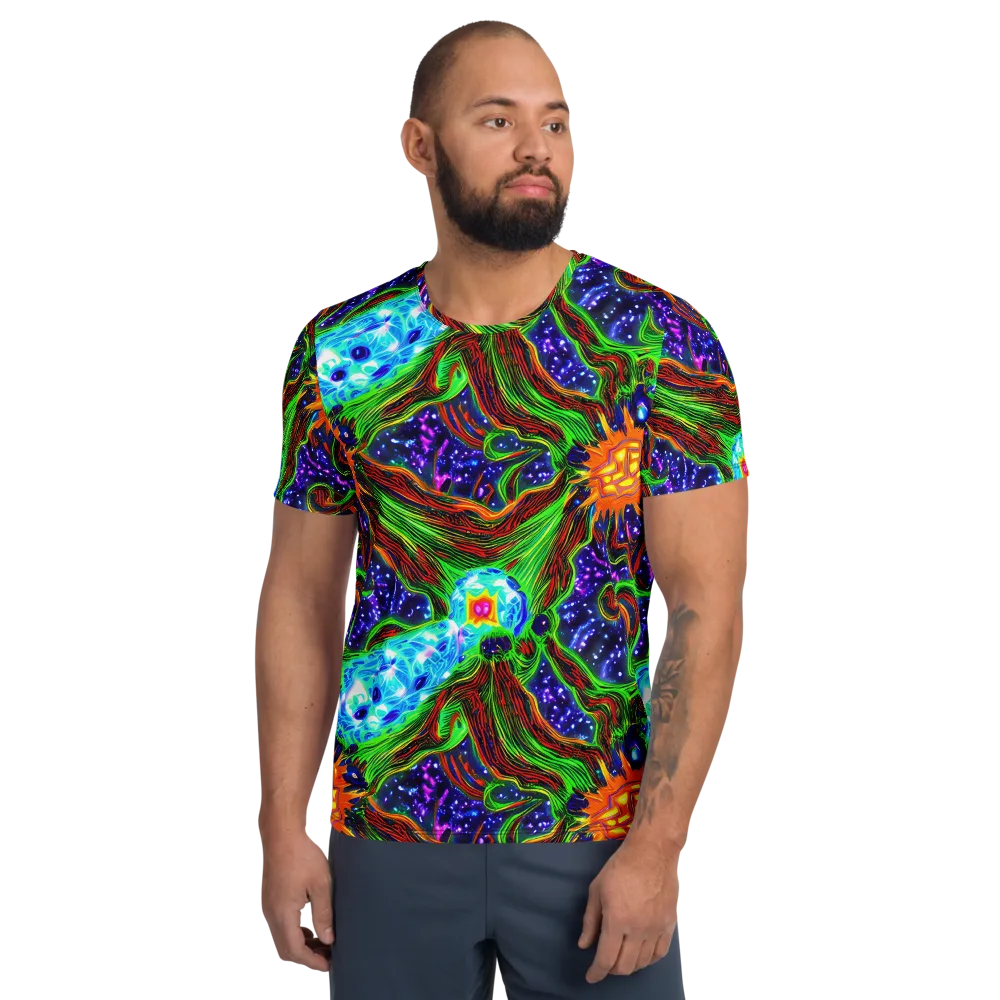 Fluorescent Eden on Men's Athletic T-Shirt — Front