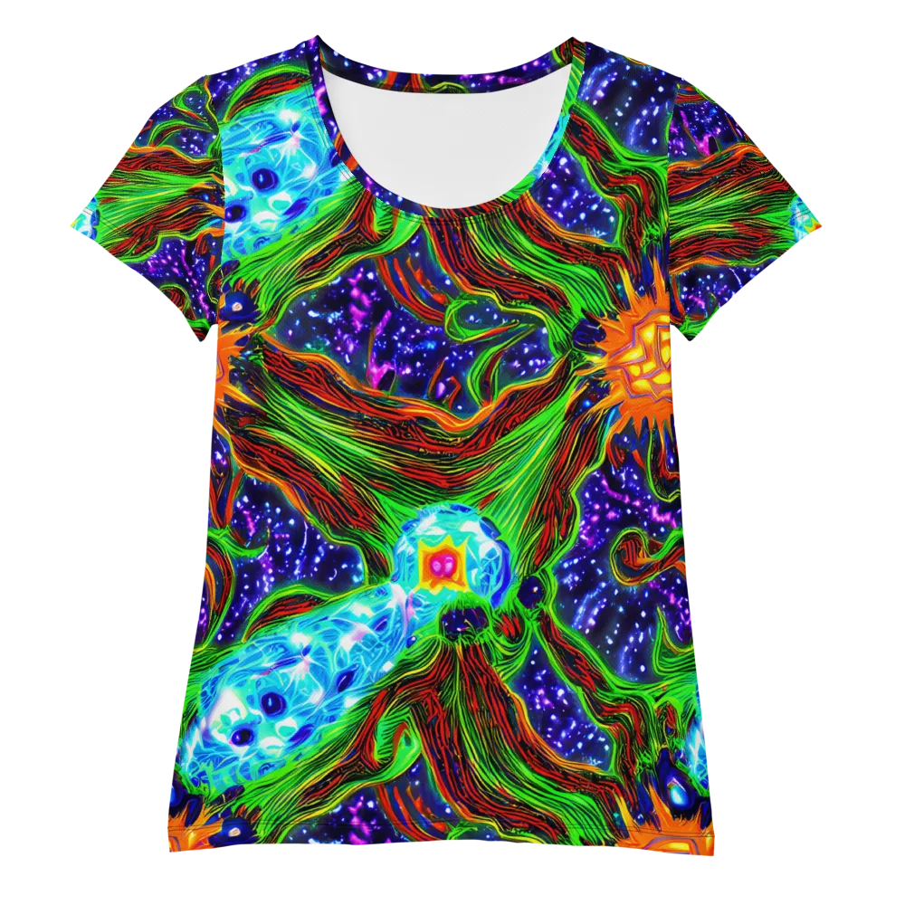 Fluorescent Eden on Women's Athletic T-Shirt — Front
