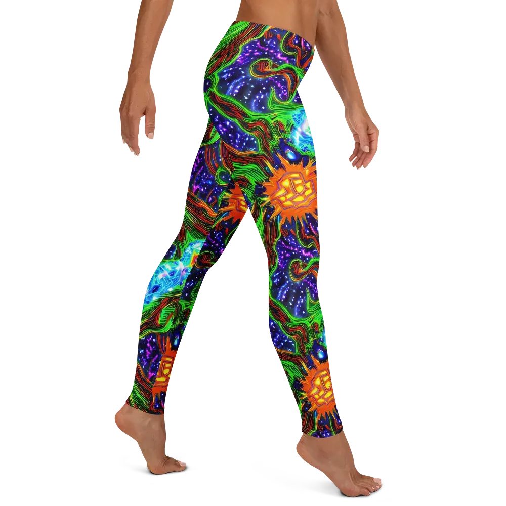 Fluorescent Eden on Leggings — Right