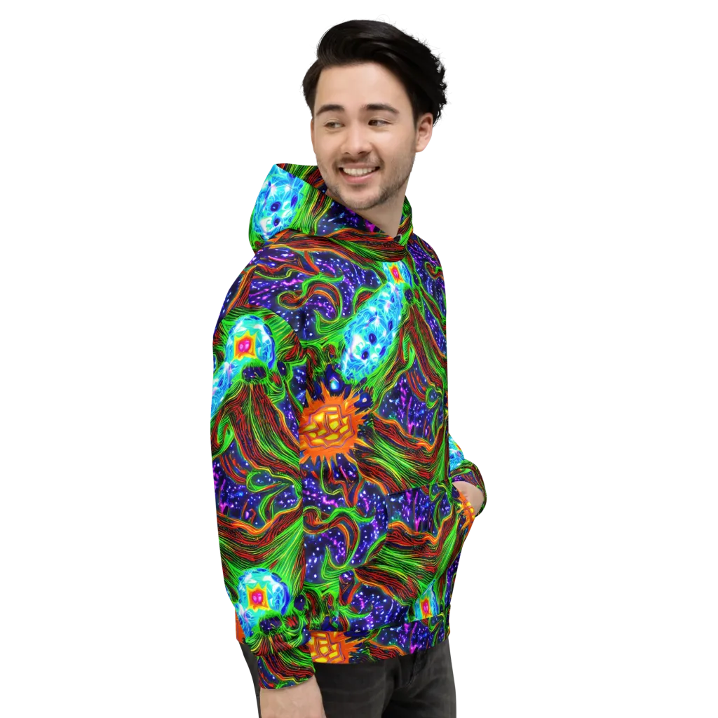 Fluorescent Eden on Hoodie — Right