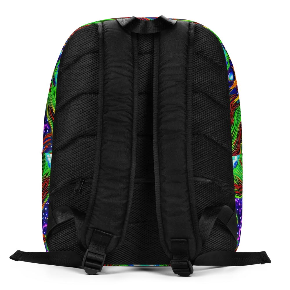 Fluorescent Eden on Minimalist Backpack — Back