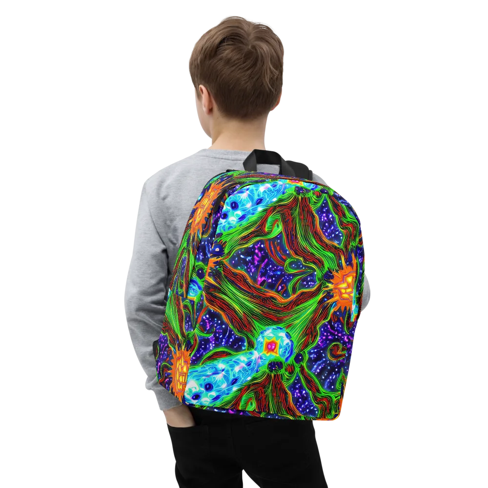 Fluorescent Eden on Minimalist Backpack — Zoomed-in