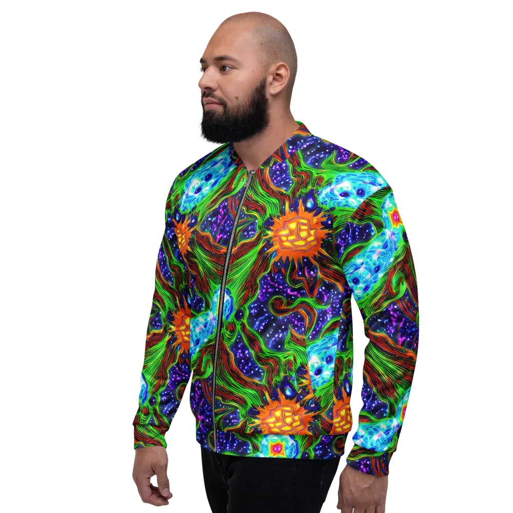 Fluorescent Eden on Bomber Jacket — Left