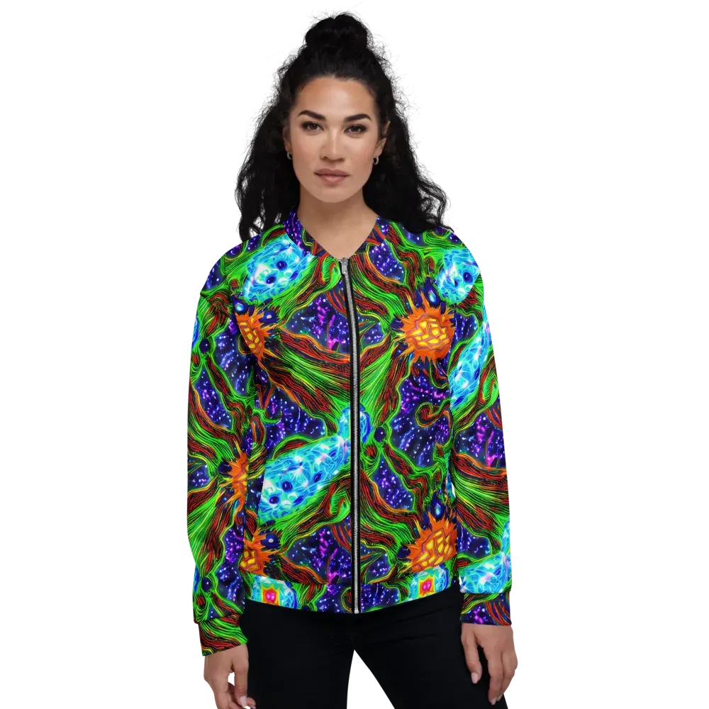 Fluorescent Eden on Bomber Jacket — Front