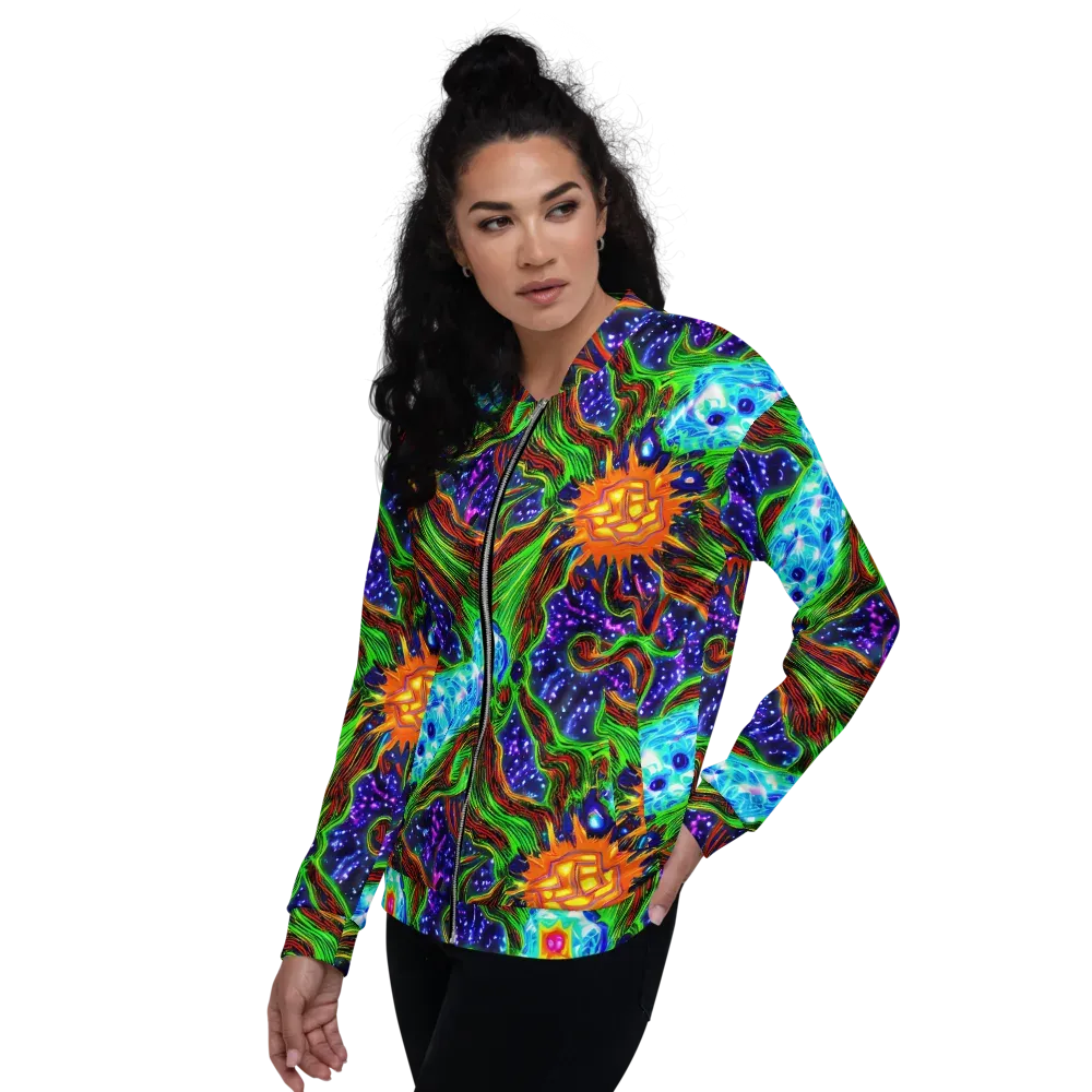 Fluorescent Eden on Bomber Jacket — Left