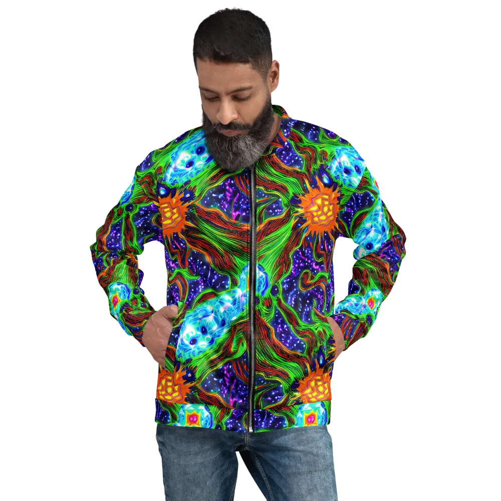 Fluorescent Eden on Bomber Jacket — Front