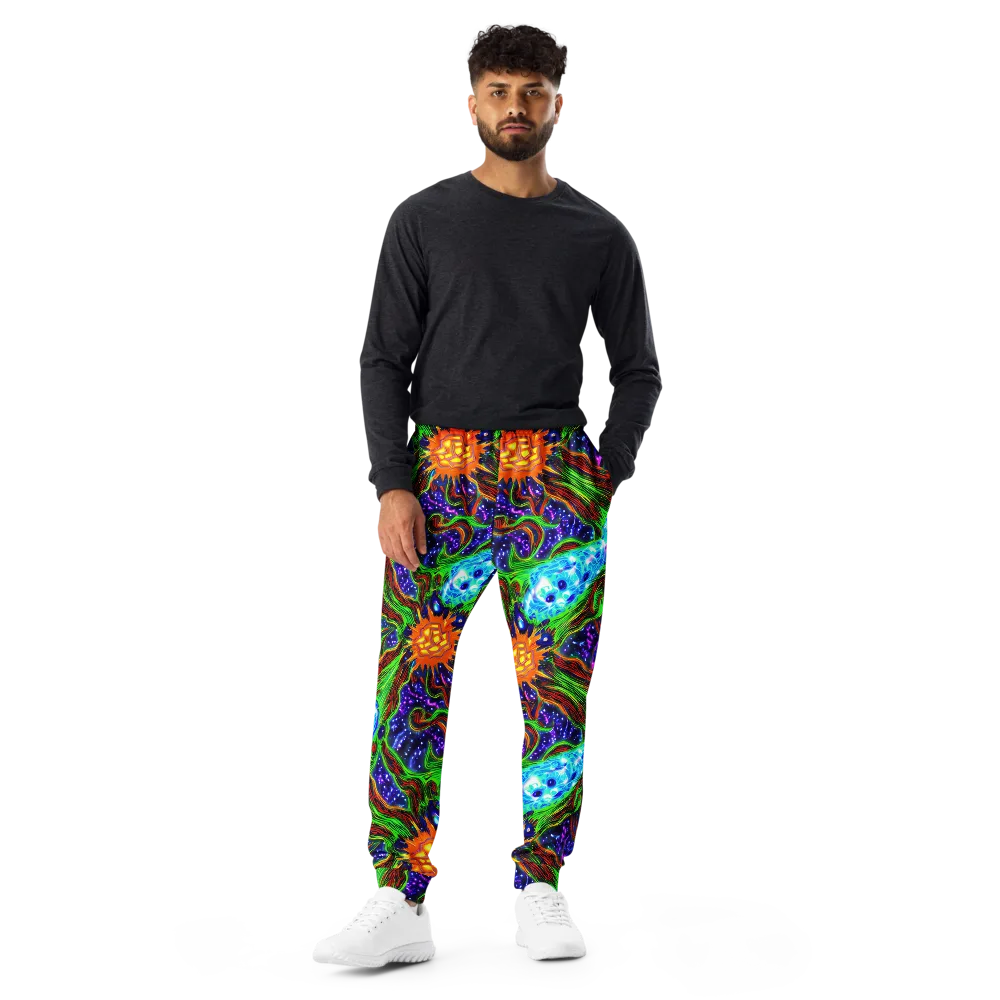 Fluorescent Eden on Men's Joggers — Front