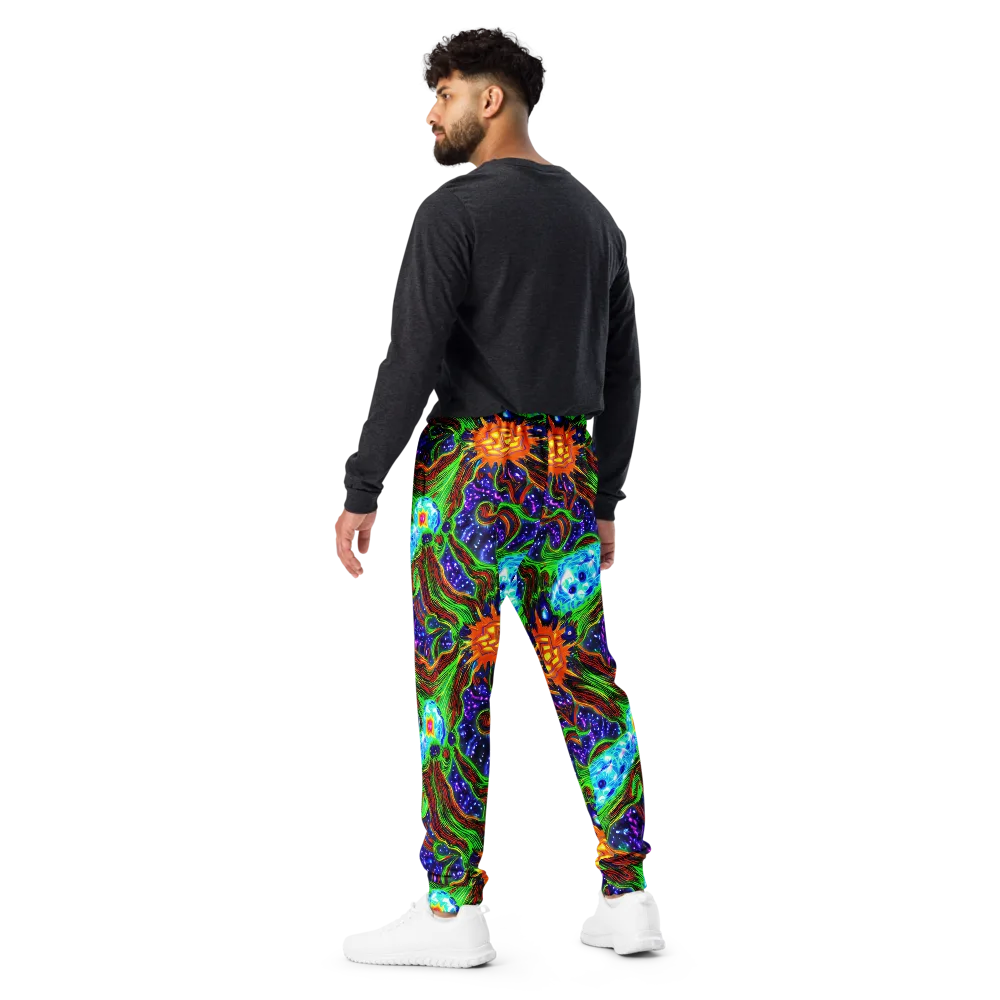 Fluorescent Eden on Men's Joggers — Back