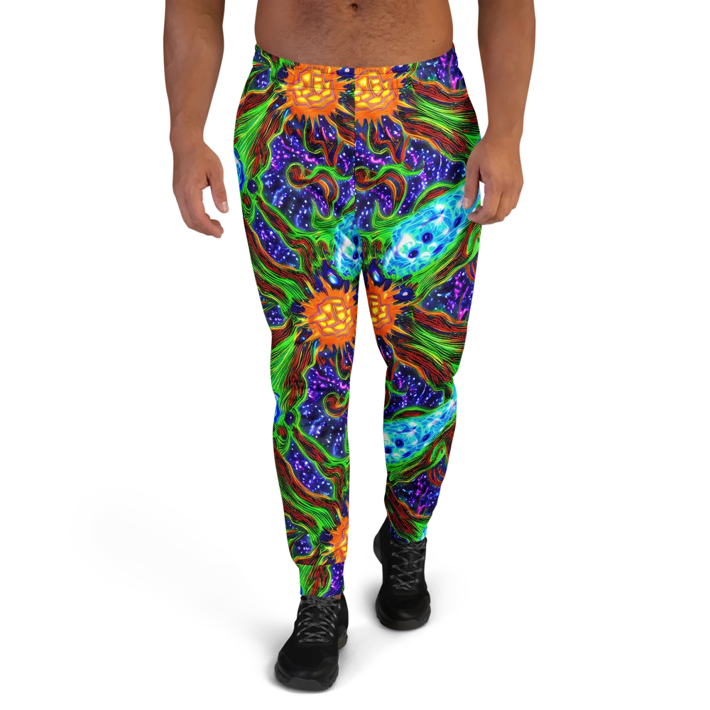 Fluorescent Eden on Men's Joggers — Front