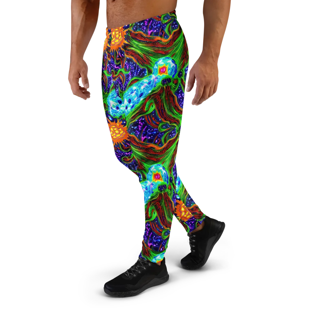 Fluorescent Eden on Men's Joggers — Left