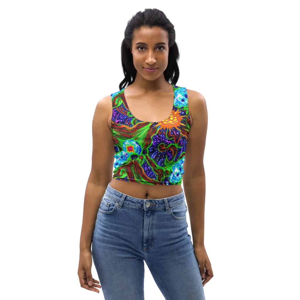Fluorescent Eden on Crop Top — Front
