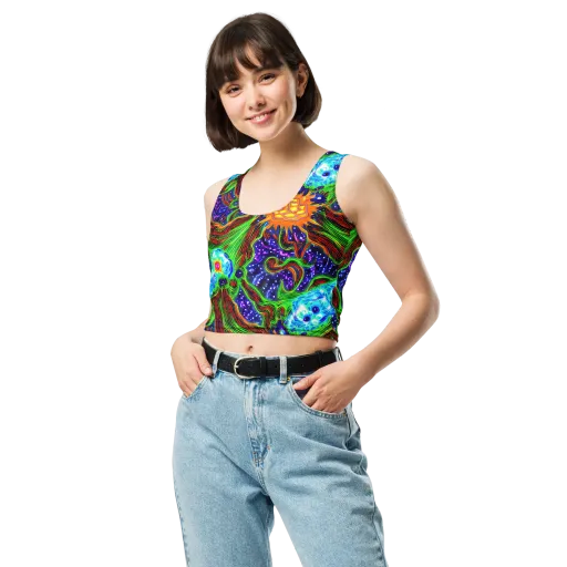 Fluorescent Eden on a Crop Top