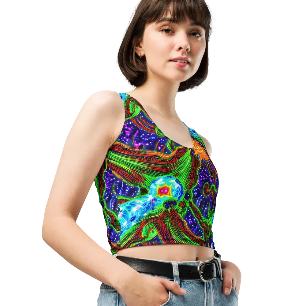 Fluorescent Eden on Crop Top — Right Front