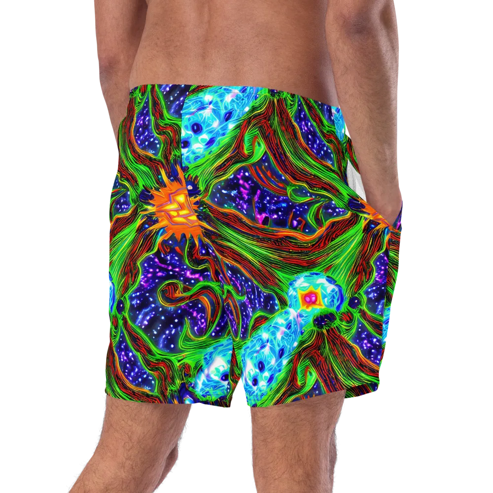 Fluorescent Eden on Swim Trunks — Right Back
