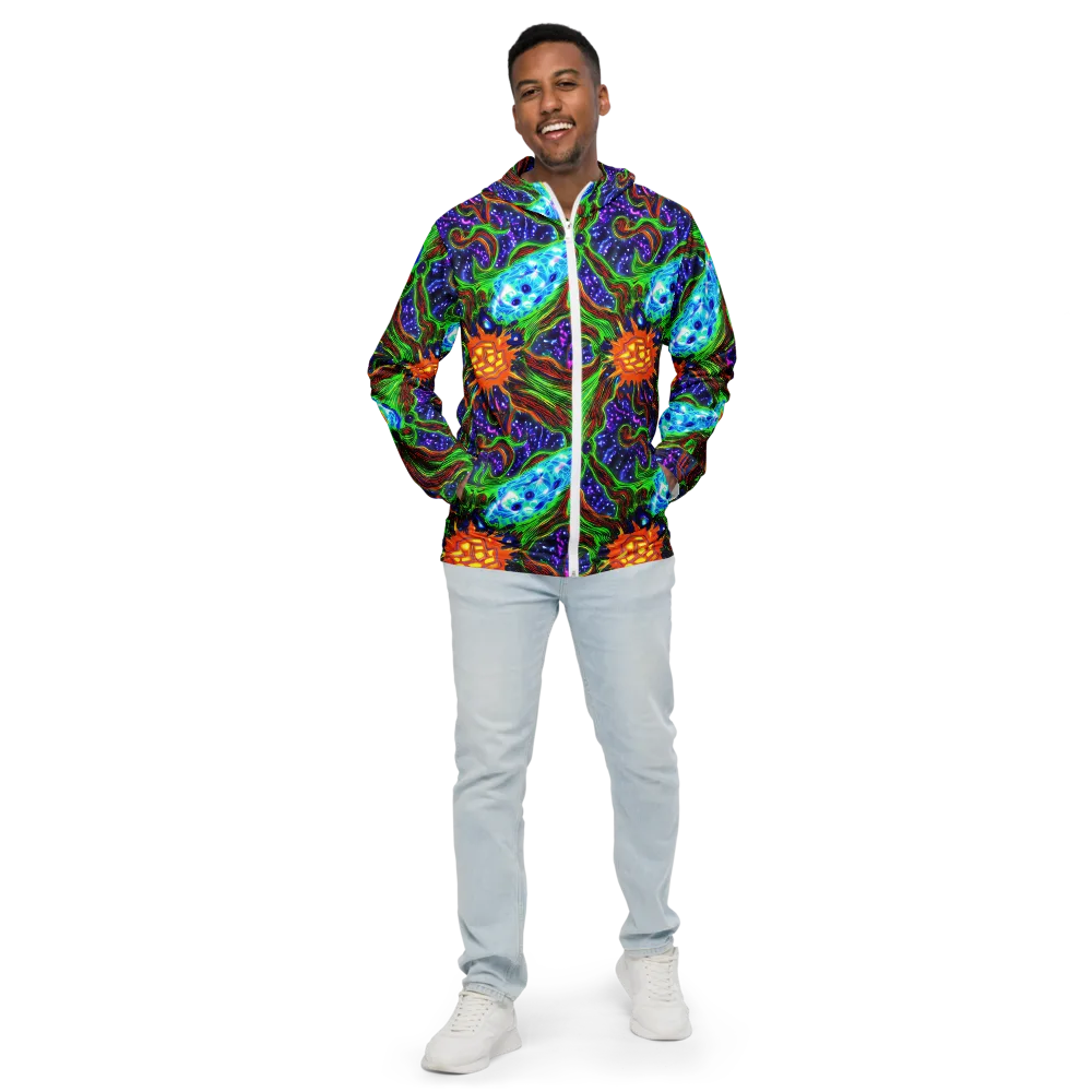 Fluorescent Eden on Men's Windbreaker — Front