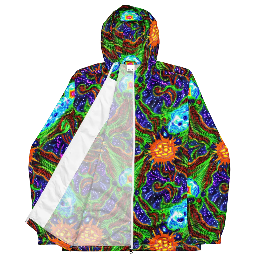 Fluorescent Eden on Men's Windbreaker — Front