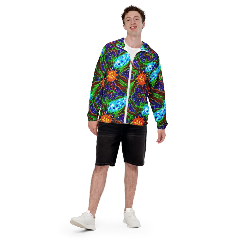 Fluorescent Eden on Men's Windbreaker — Front