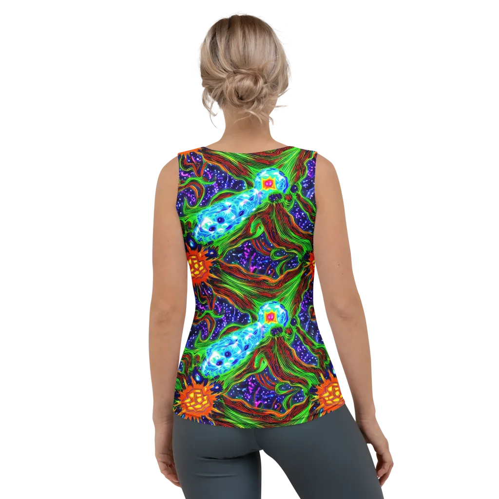 Fluorescent Eden on Women's Tank Top — Back