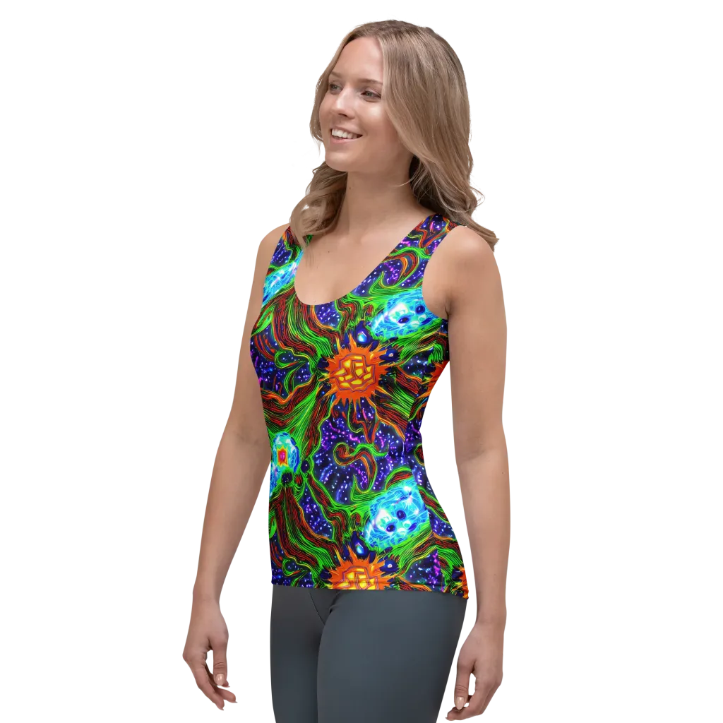 Fluorescent Eden on Women's Tank Top — Left Front