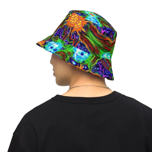 Fluorescent Eden on a Reversible Bucket Hat