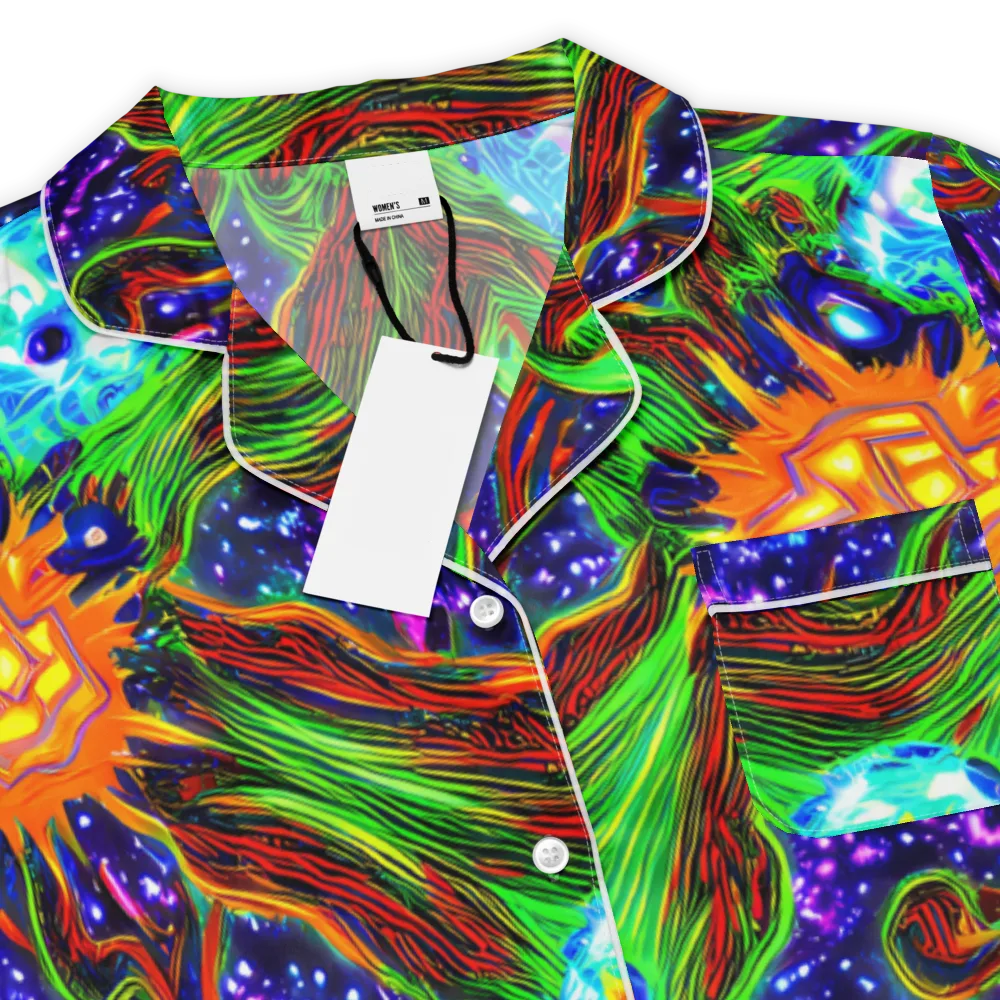 Fluorescent Eden on Women's Short Sleeve Pajama Top — Product details
