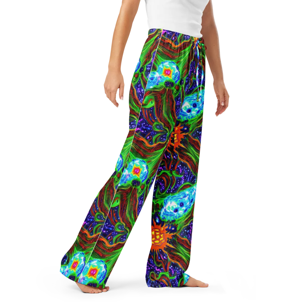Fluorescent Eden on Women's Pajama Pants — Right Front