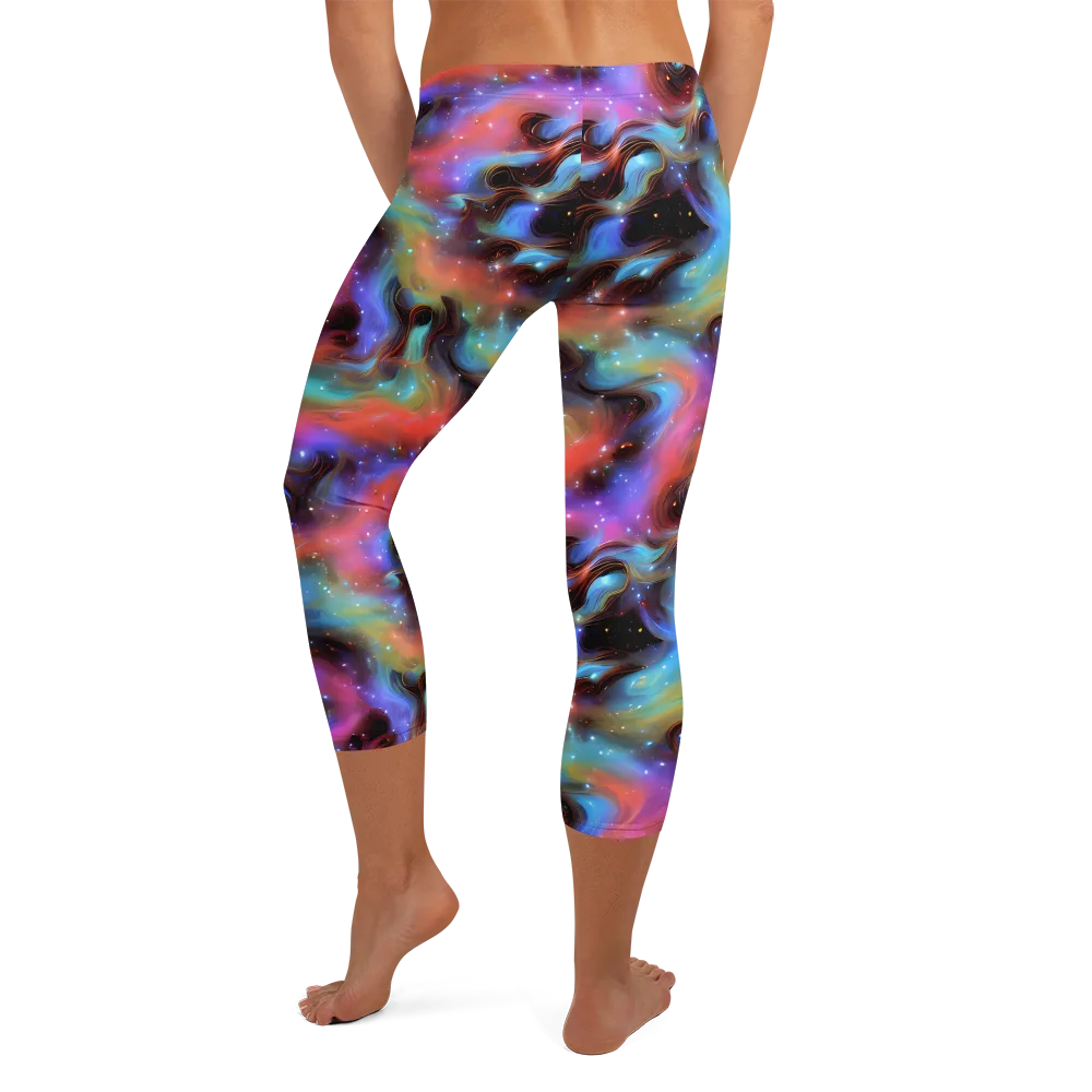 Starfire Drift on Capri Leggings — Back