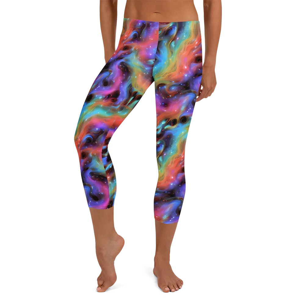 Starfire Drift on Capri Leggings — Front