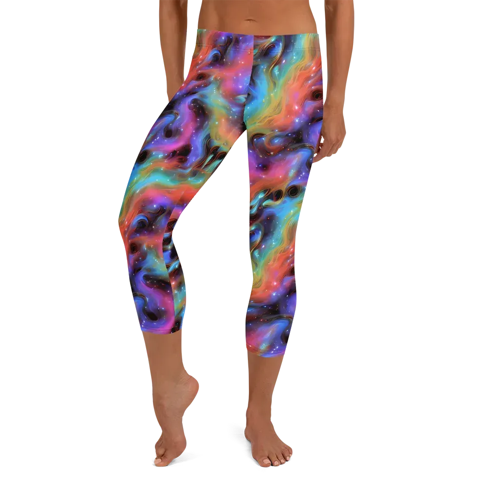 Starfire Drift on Capri Leggings — Front