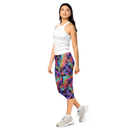 Starfire Drift on a Capri Leggings