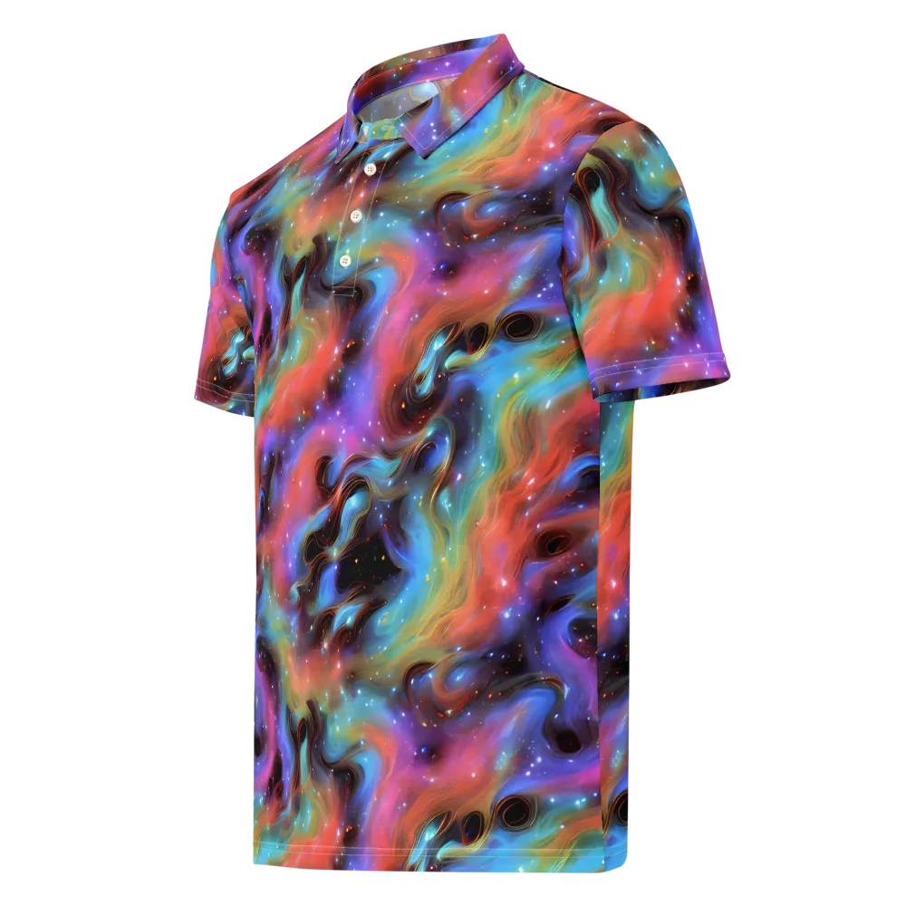 Starfire Drift on Men's Slim Fit Polo Shirt — Left Front