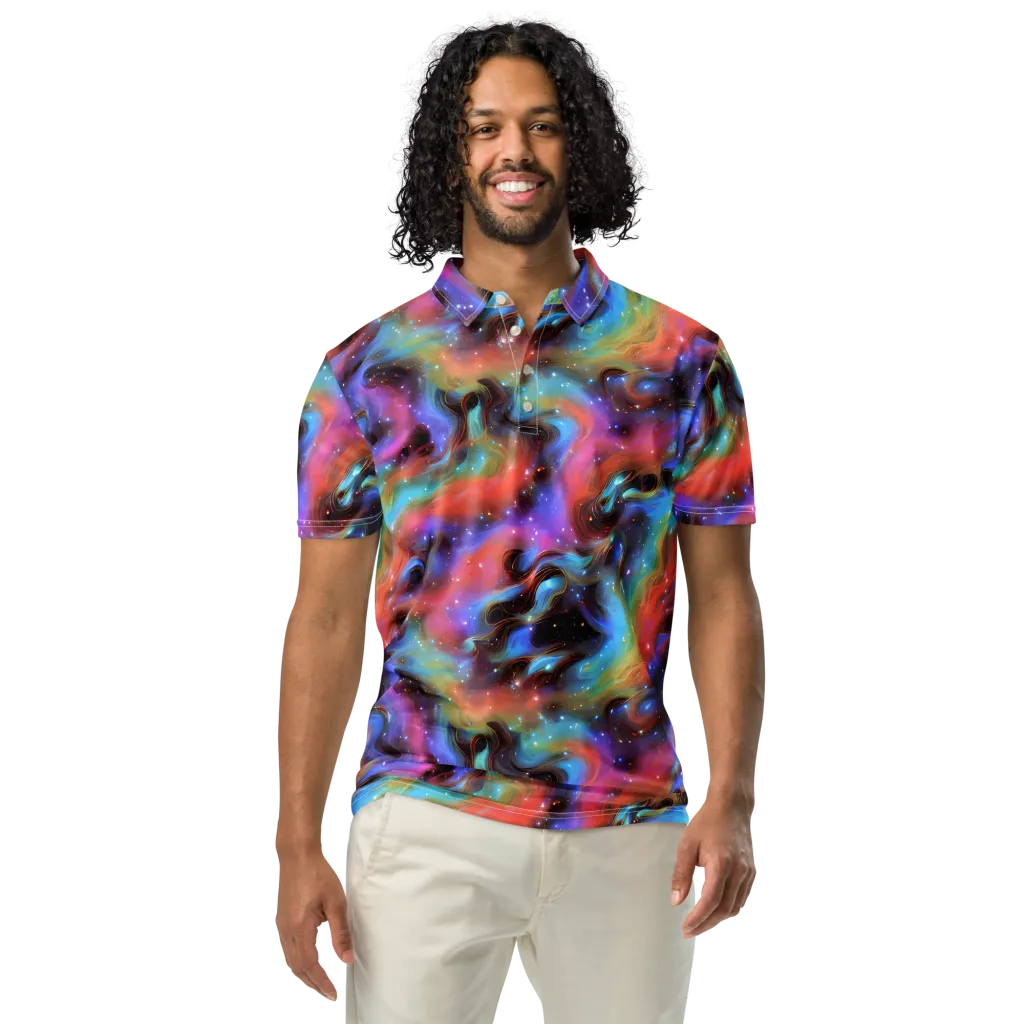 Starfire Drift on Men's Slim Fit Polo Shirt — Front