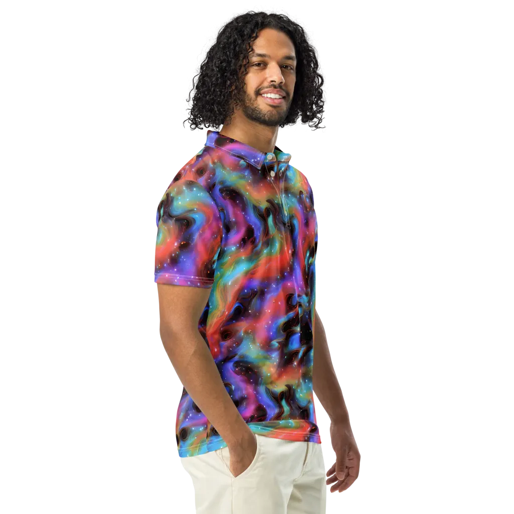 Starfire Drift on Men's Slim Fit Polo Shirt — Right Front