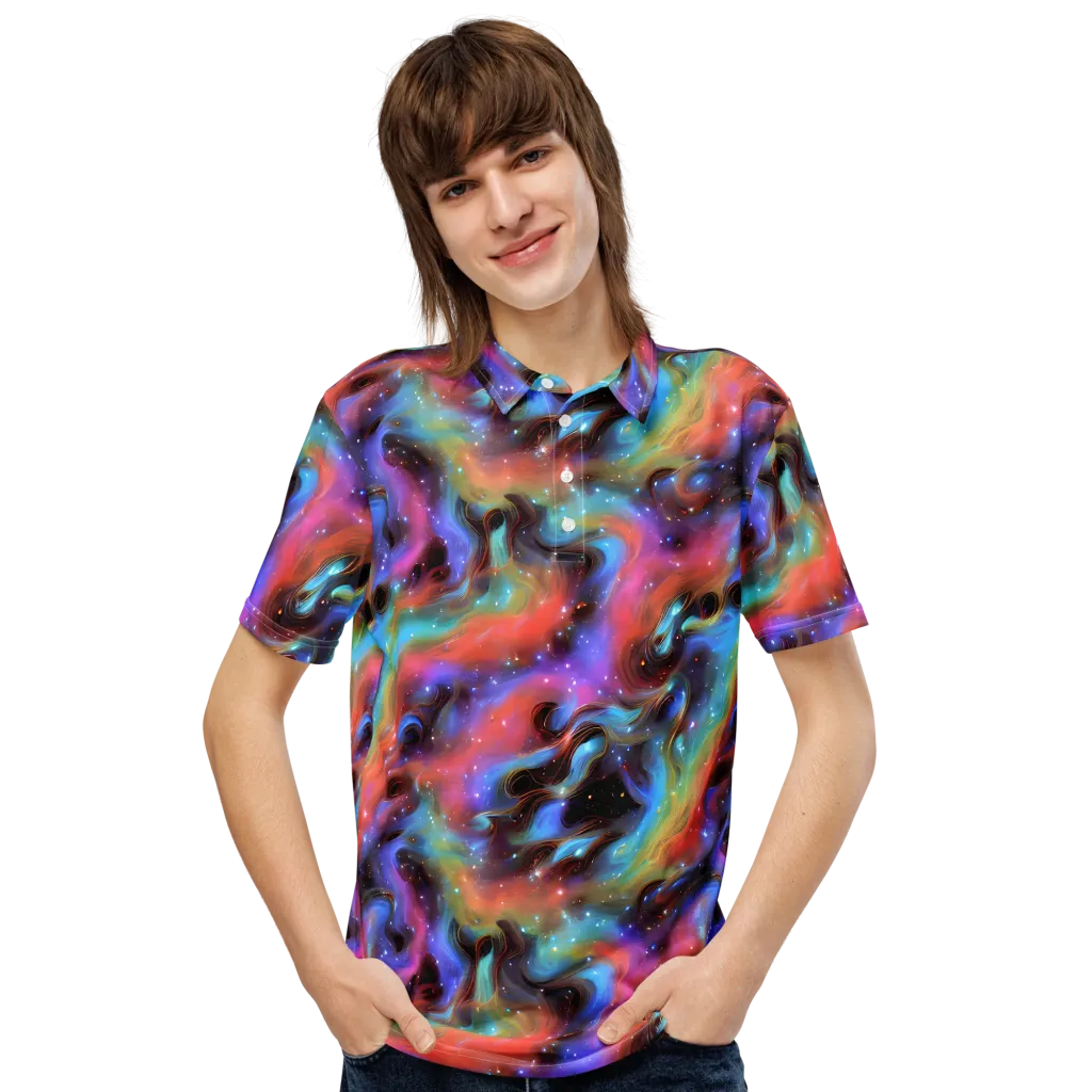 Starfire Drift on Men's Slim Fit Polo Shirt — Front