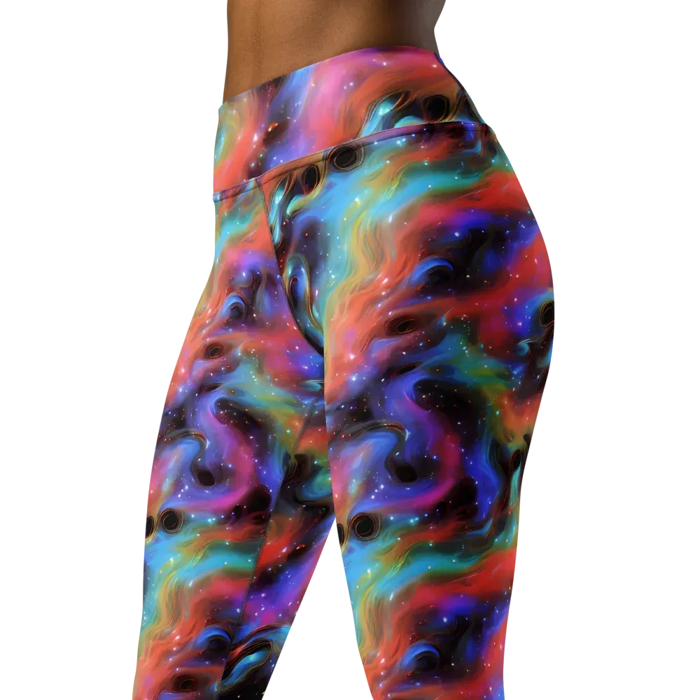 Starfire Drift on Yoga Leggings — Left Front