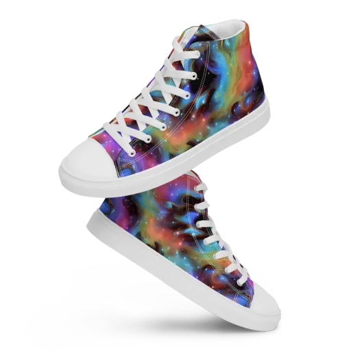 Starfire Drift on a Men's High Top Canvas Shoes