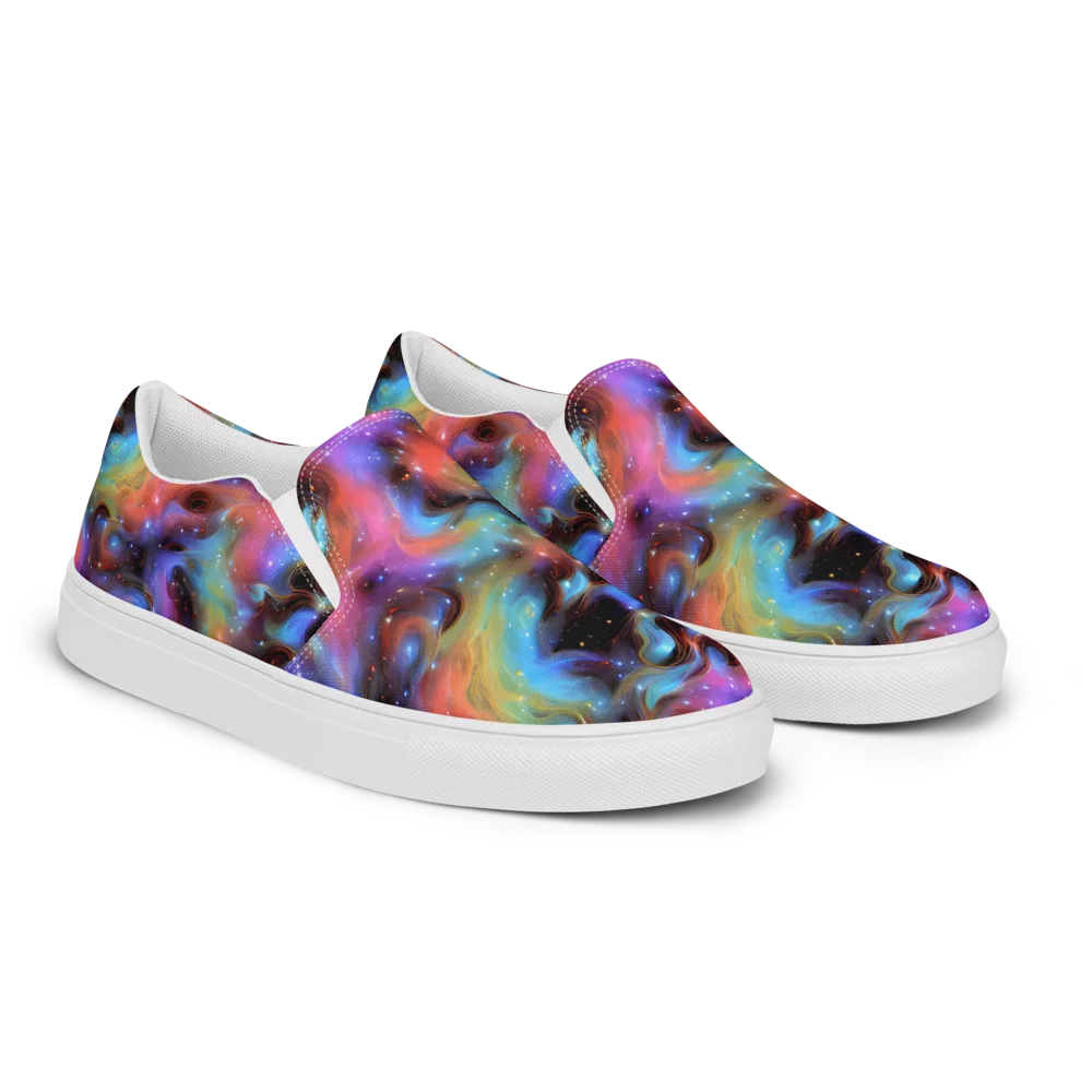 Starfire Drift on Men's Slip-On Canvas Shoes — Right Front