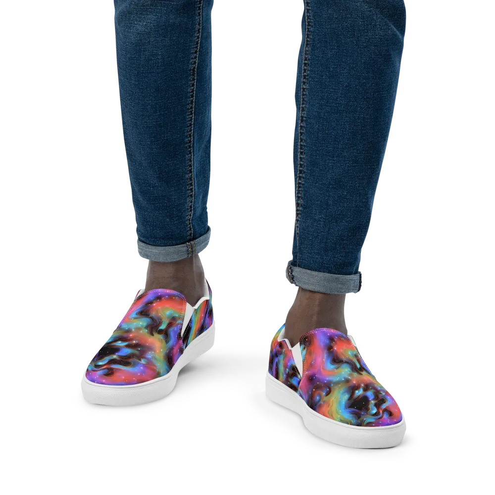 Starfire Drift on Men's Slip-On Canvas Shoes — Front